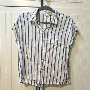 Splendid Striped Button Down Blouse